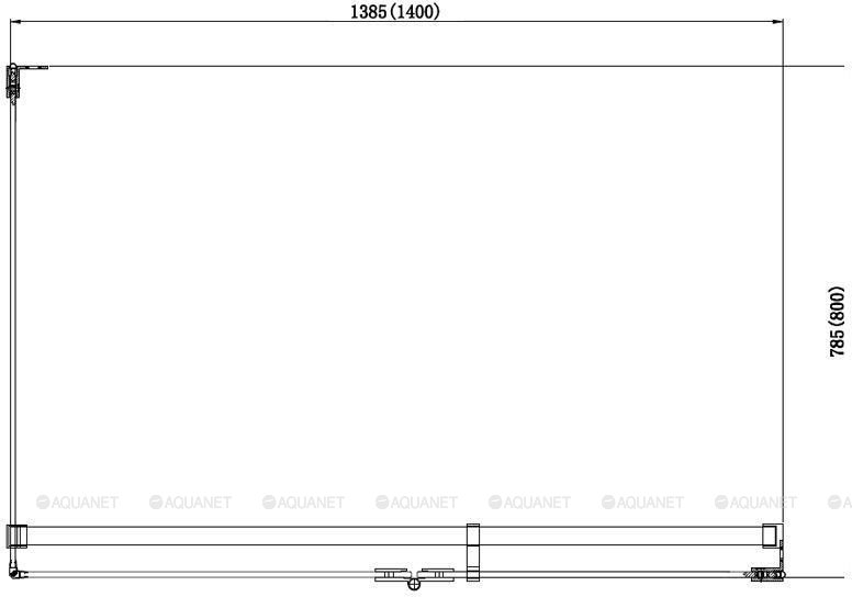 Душевой уголок Aquanet Beta NWD1231 140x80 L, прозрачное стекло