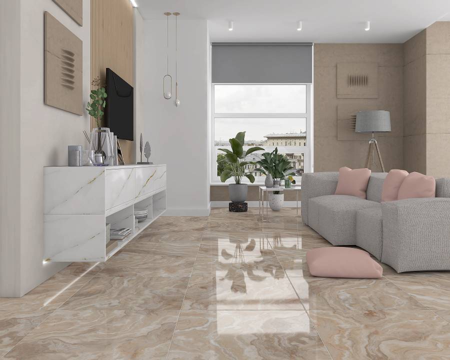 Плитка настенная Crema бежевый 25х75 (9шт/1,69м2), м2