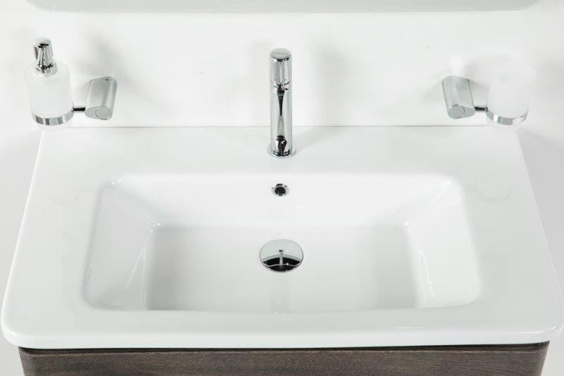 Тумба с раковиной подвесная  BelBagno ALBANO-CER 105 Rovere Vintage Bianco, раковина белая