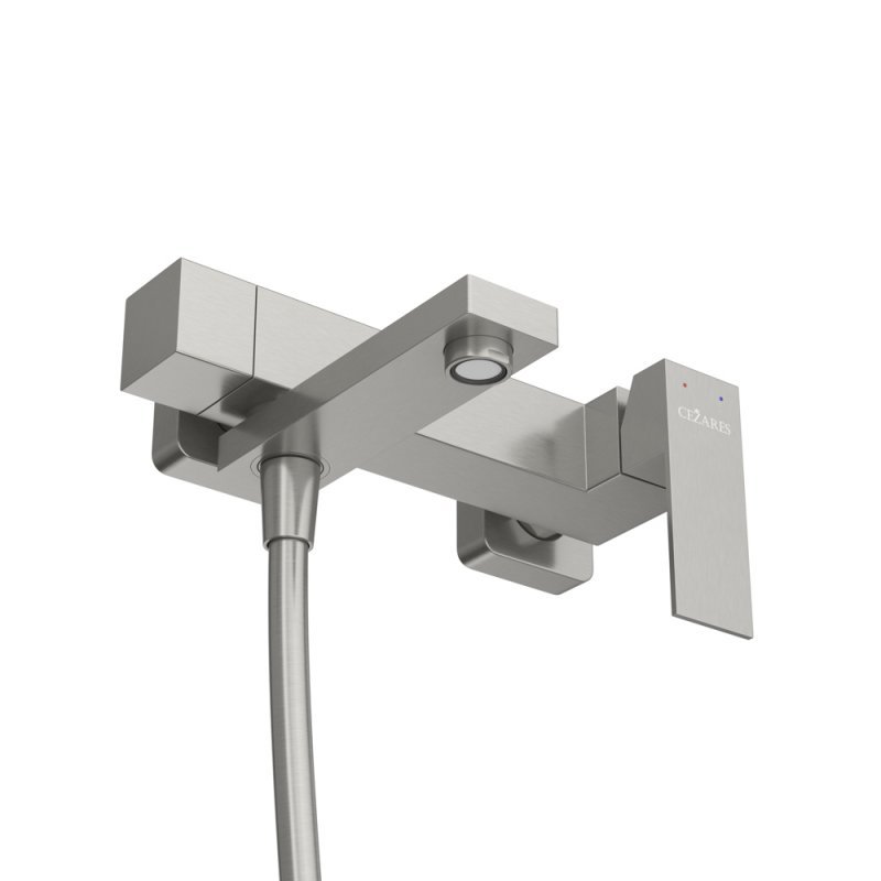 SLIDER-VD-IN Смеситель для ванны и душа однорычажный в комплекте с ручным душем, шлангом и держателем, сатин