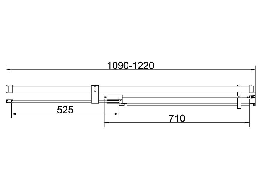 Душевая дверь Экстенза (Extenza) VDP-4EX1011CLBN, 1000/1100, брашированный никель, стекло прозрачное