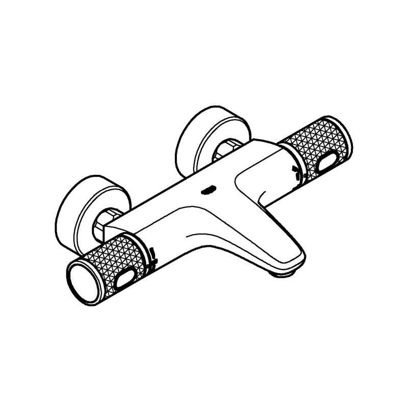 34830000 GROHE Grohtherm 1000 Performance Pro Термостат для ванны внешнего монтажа 1/2", хром (замена 34779000)