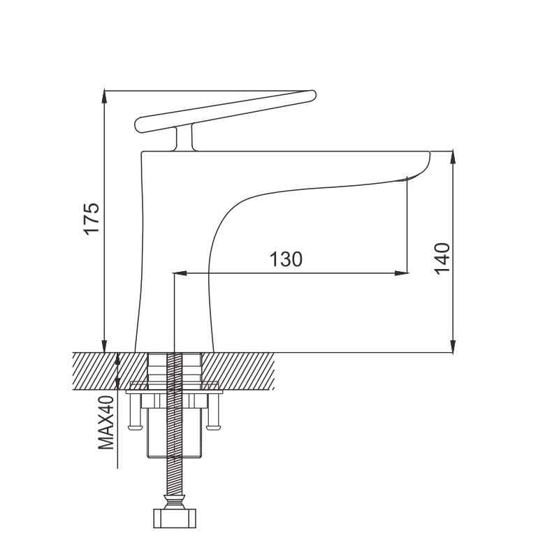Смеситель для раковины латунь R1601F