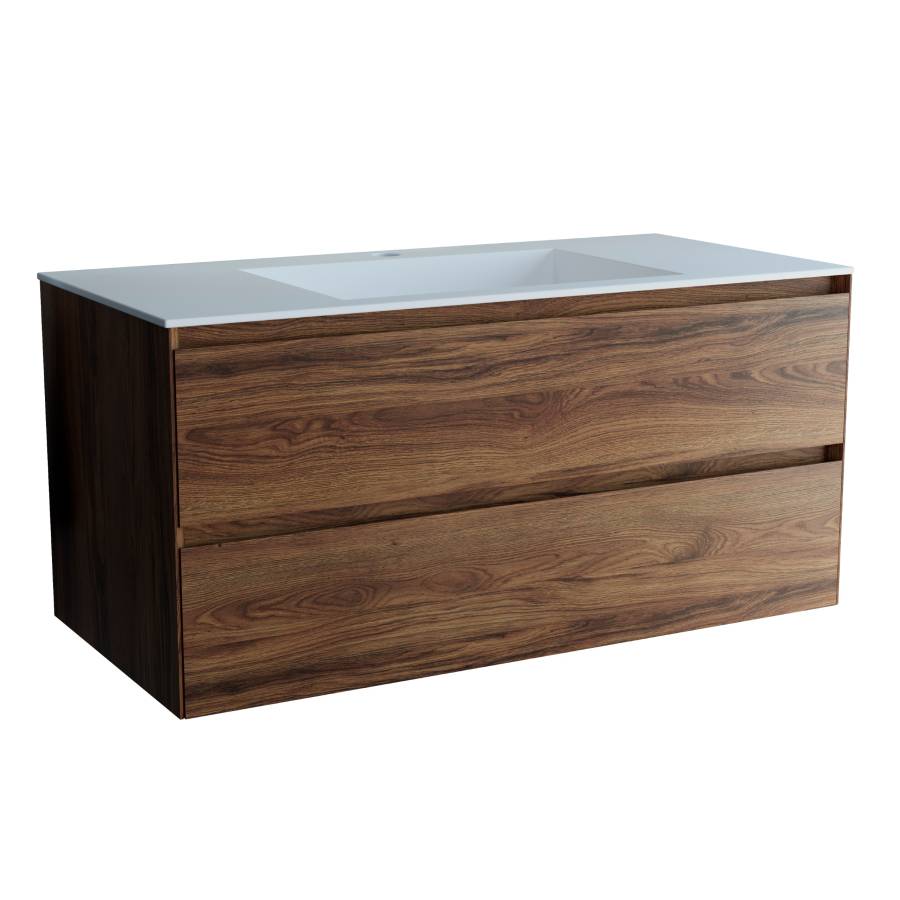 База под раковину Luka 1000 подвесная, 2 выкатных ящика soft-close, C.Oak