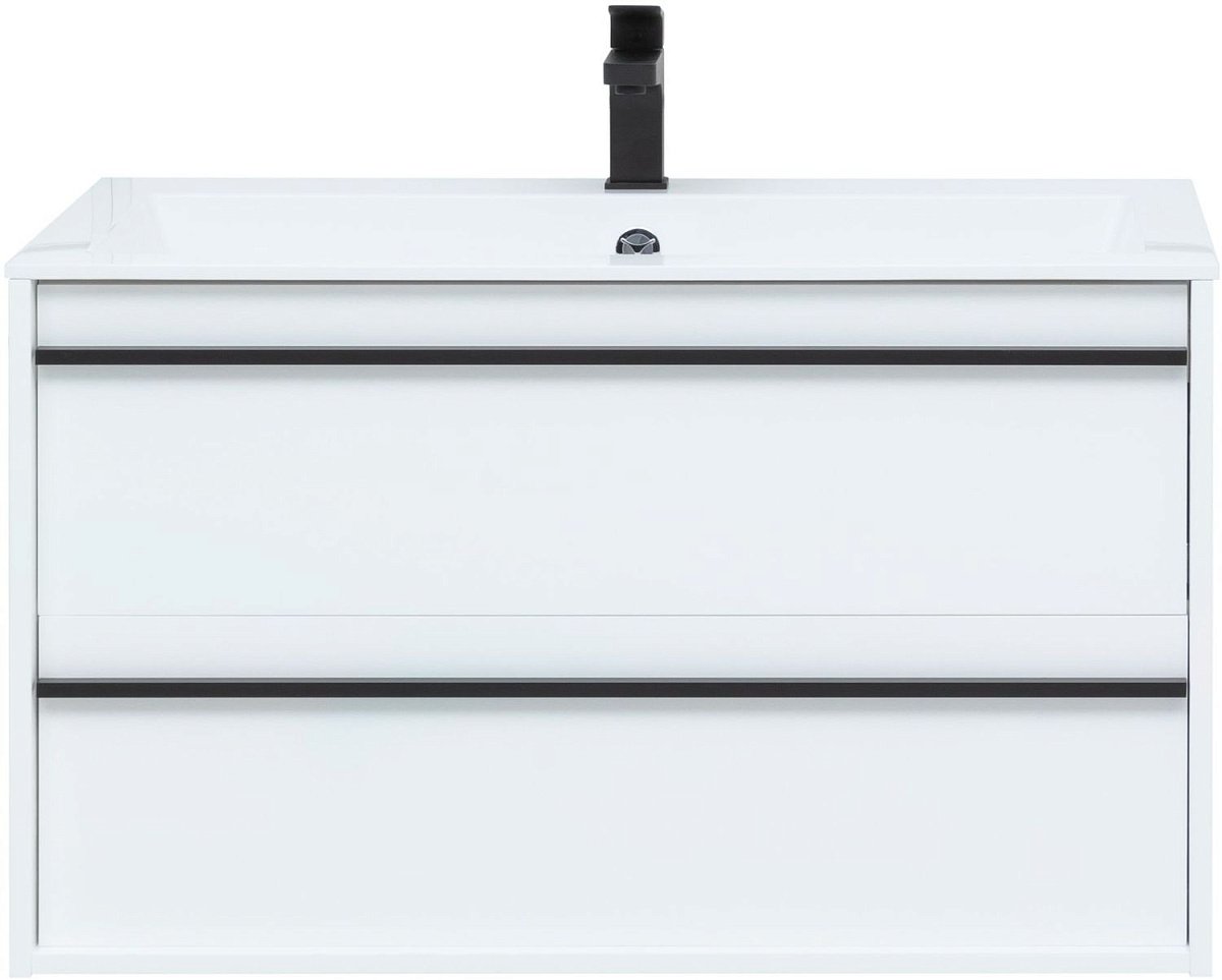 Тумба под раковину Aquanet Lino 90 белый матовый