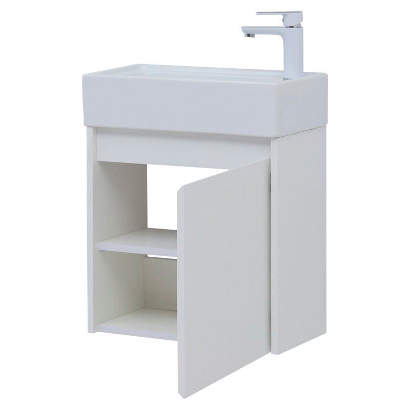 Мебель для ванной Aquanet Nova Lite 50 белый глянец (с дверецей)