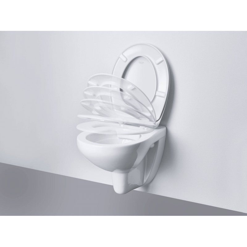 Сиденье для унитаза с микролифтом, GROHE Bau Ceramic, 5,4х45,9 см, белое, 39493000