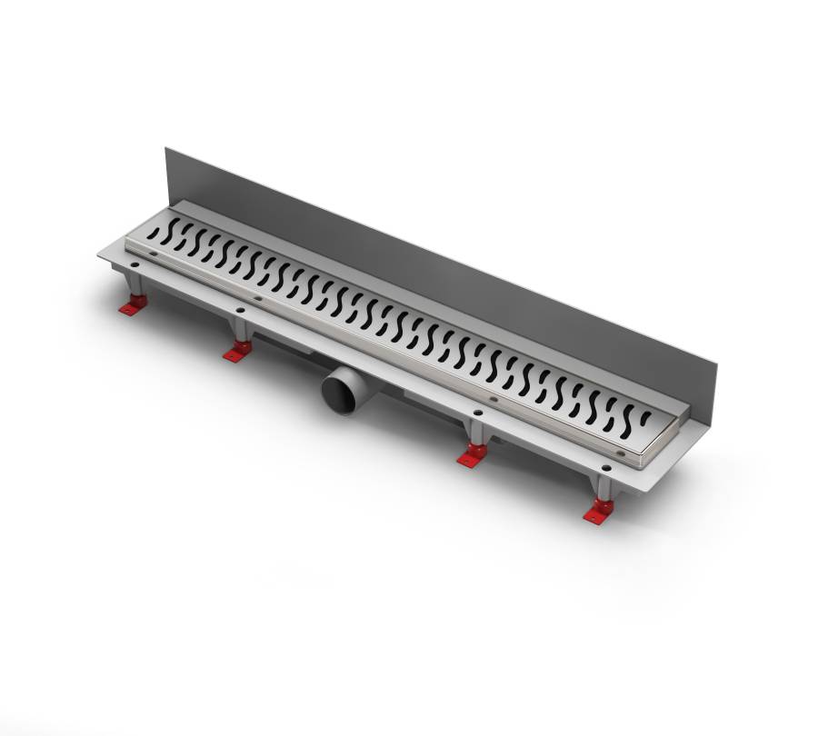 Душевой лоток 85 см Creto Zigzag CRE-850 ZN-P с решеткой, хром