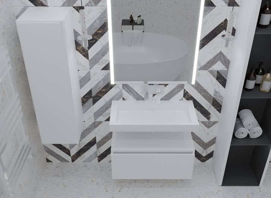 Ящик под столешницу 100см WHITE глянец VALLESSI UNO-S 897-100-W Boheme