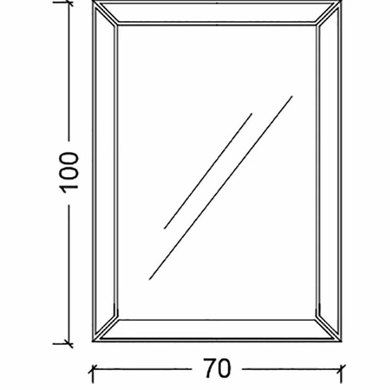 Зеркало VOGUE 70x100, зеркальная рама 529 Boheme