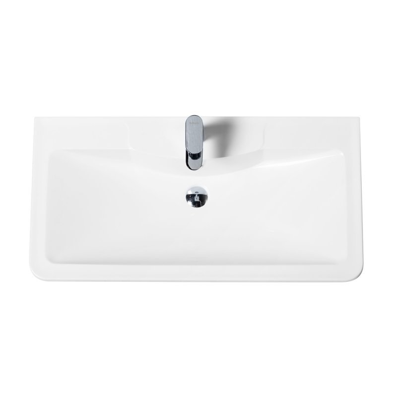 Тумба с раковиной подвесная BelBagno ALBANO 100 Rovere Vintage Bianco, раковина белая