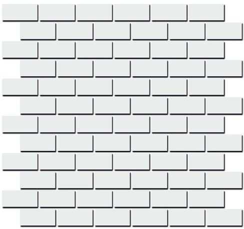 Декор 191\001 Турнон белый матовый мозаичный 32*30*11(уп/5шт), шт