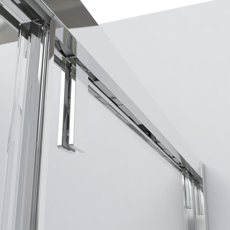 Душевой уголок Lugano VSR-1L1013CLGM-1 1300*1000, вороненая сталь, стекло прозрачное
