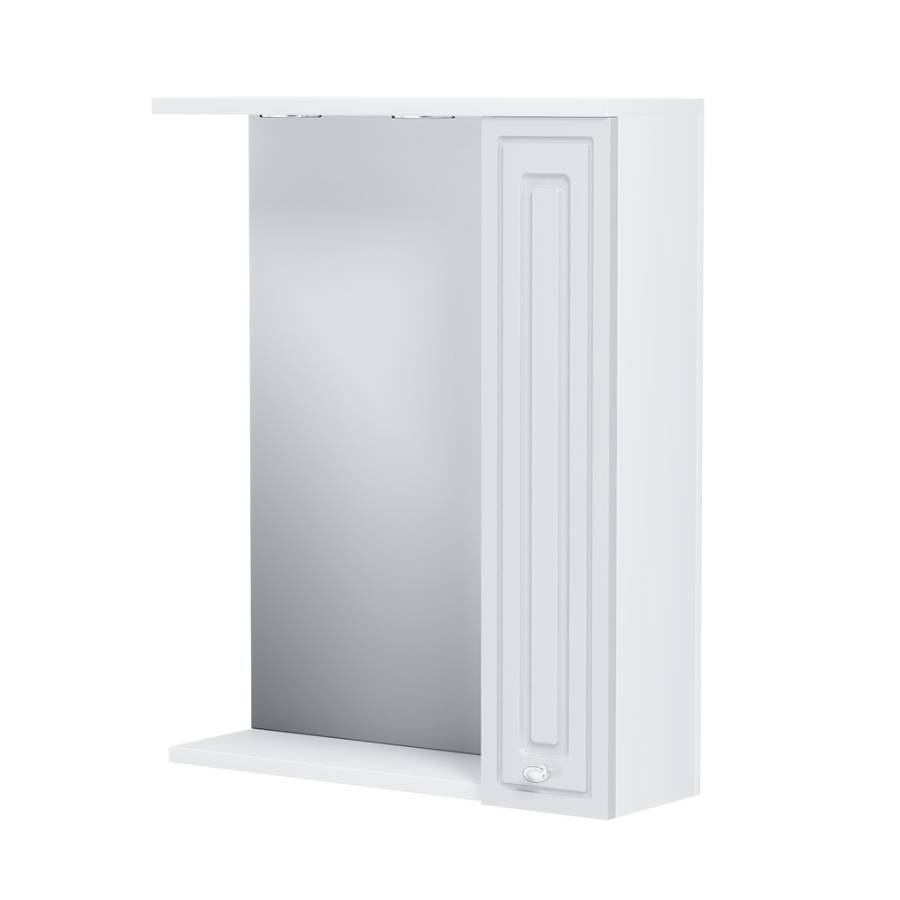 Зеркальный шкаф Palace One с подсветкой правый, 75х60х19 см, белый, M41MPR0601WG