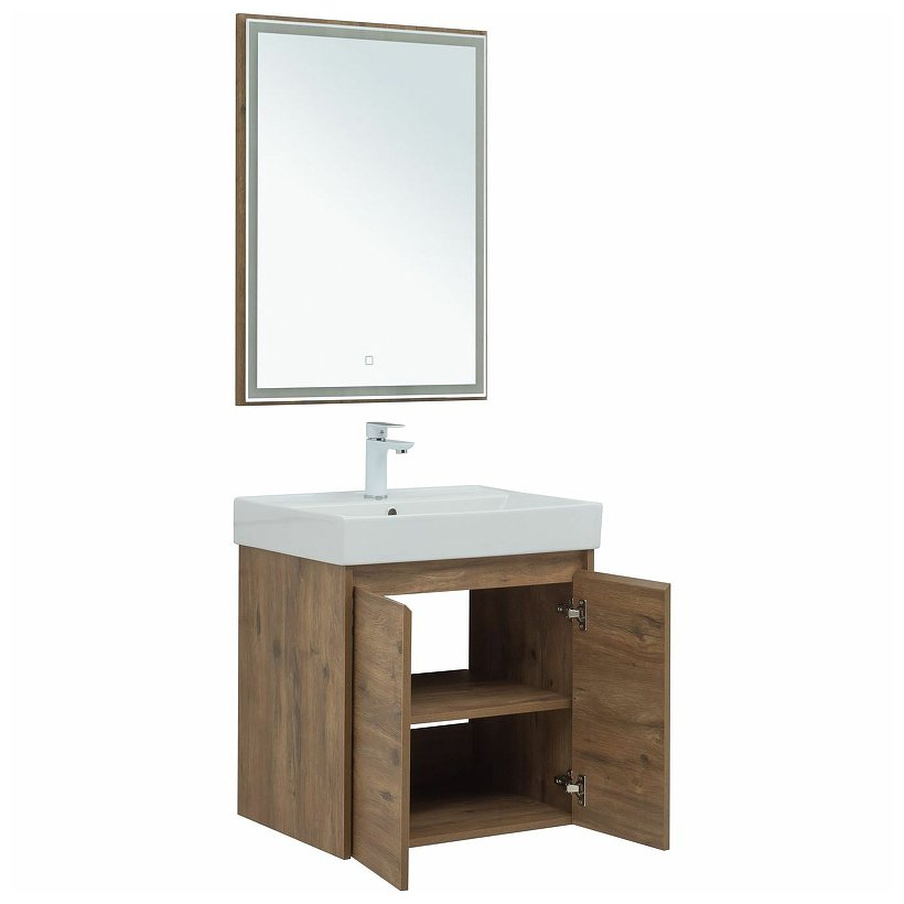 Мебель для ванной Aquanet Nova Lite 60 дуб рустикальный (2 дверцы)