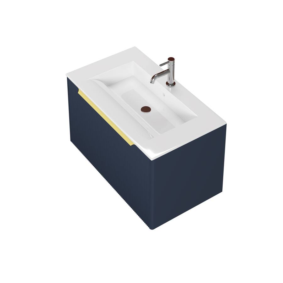 Тумба под раковину Creto Luna Blue 80 см 17-Bl80B