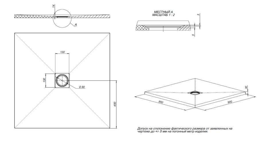 Душевой поддон Allen Brau Priority 90x90 8.31002-CGM олива