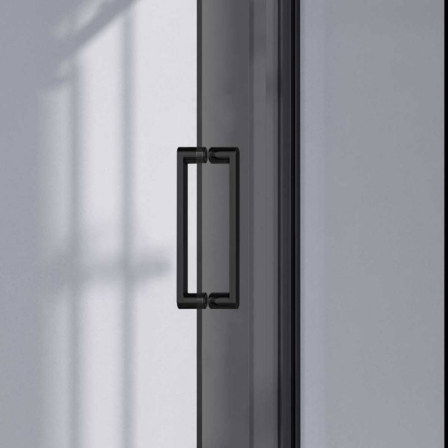 Душевой уголок Como-N VSR-4CN9016CGB, 1600*900, черный, стекло тонированное