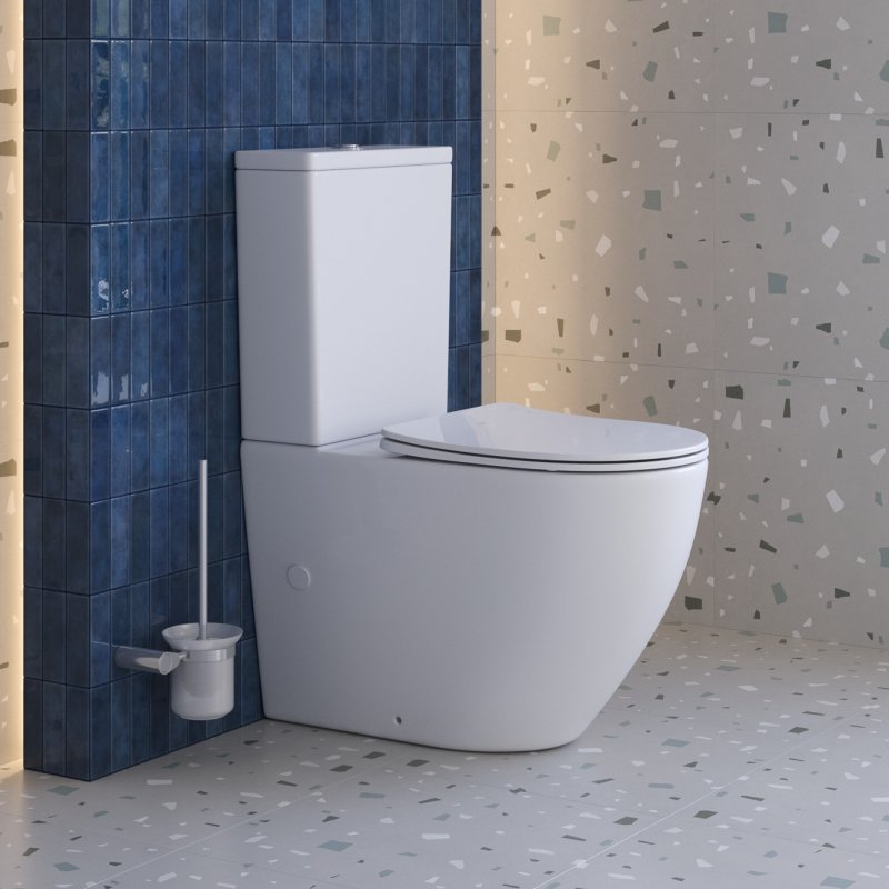 Унитаз-компакт безободковый с сиденьем и смывом TORNADO BelBagno SFERA-TOR
