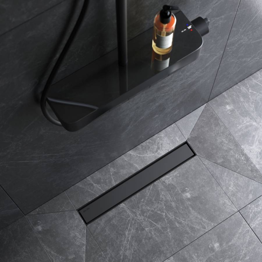 W01SC-U11-050-04BM MasterFlow Трап для душа линейный универс затвор Tile 50см цвет черн мат