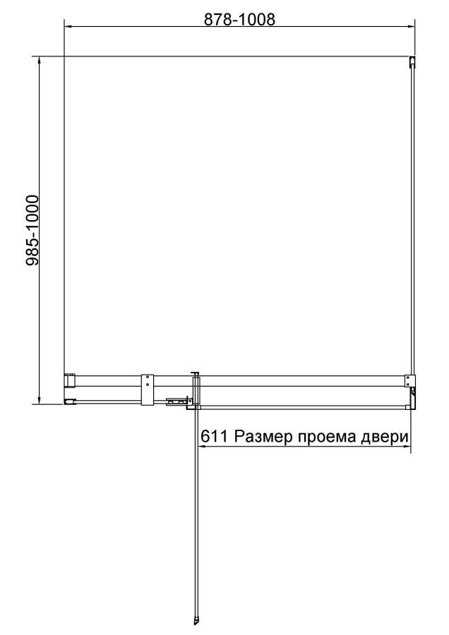 Душевой уголок Экстенза (Extenza) VSR-4EX111290CLG, 1100/1200*900, Брашированное золото, стекло прозрачное