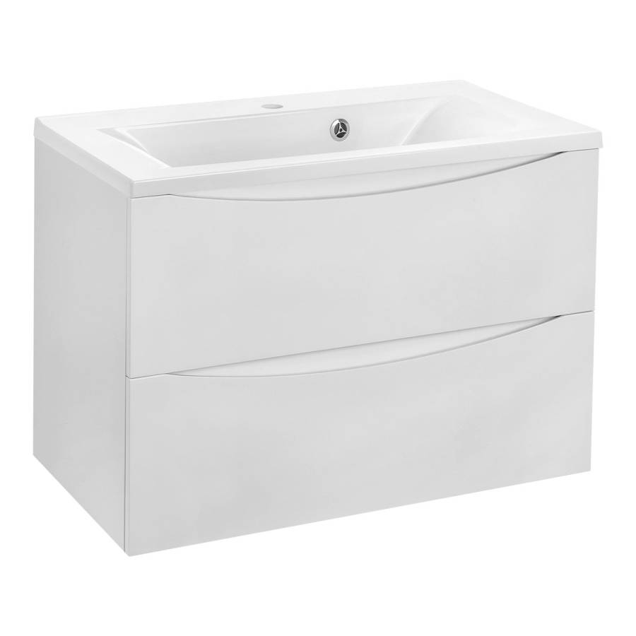 База под раковину Mia 800 подвесная, 2 выкатных ящика soft close, G.White