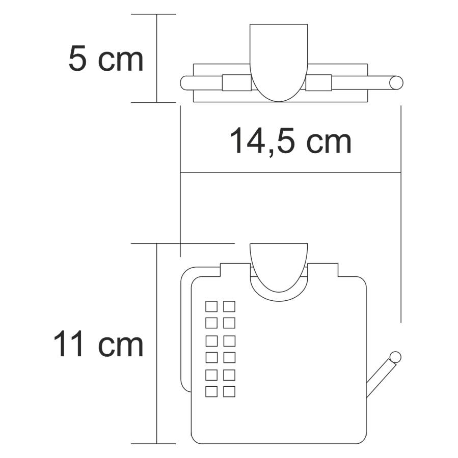 Держатель туалетной бумаги Kammel, 14,5х11х5 см, хром, K-8325