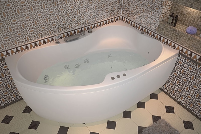 Акриловая ванна Aquanet Capri 160x100 R (с каркасом)
