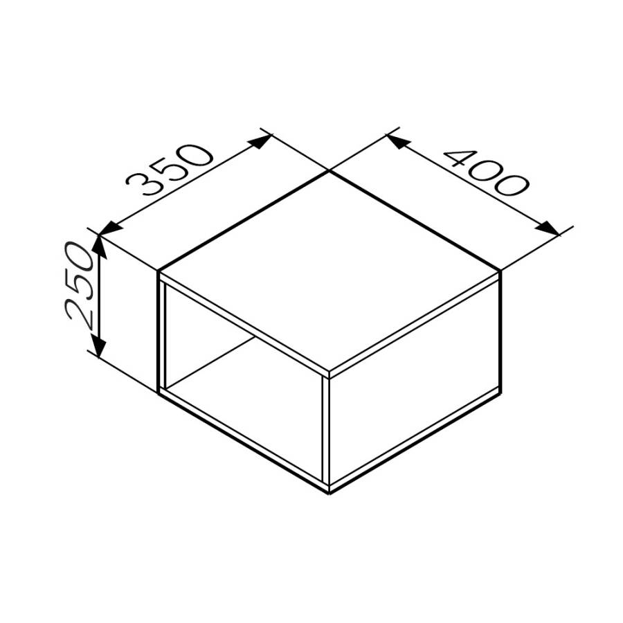 Ниша для хранения,  25х40х35 см, белая, M8FOH0401WM