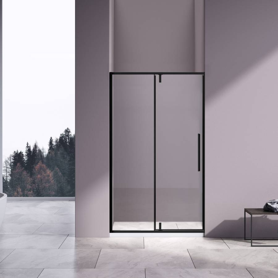 Душевая дверь Slim-N VDP-4SN120CLB, черный матовый, стекло прозрачное