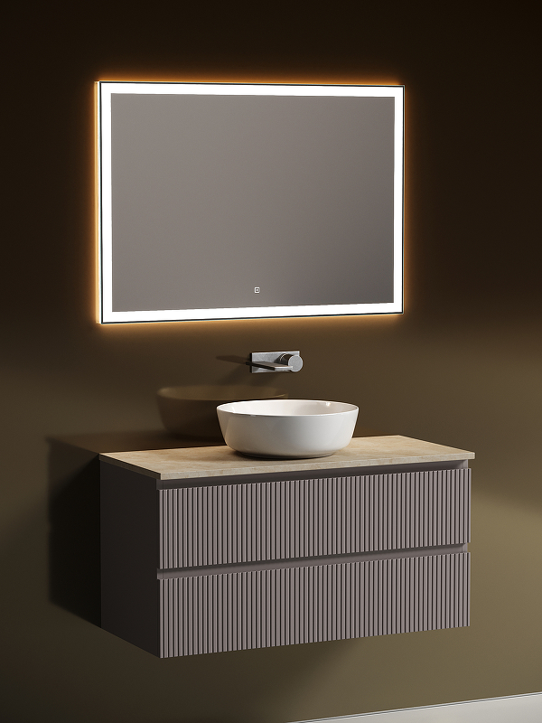 Тумба подвесная SANCOS Snob T 995х445х500, c двумя ящиками оснащенными доводчиками, Doha Soft, арт.SNT100SM