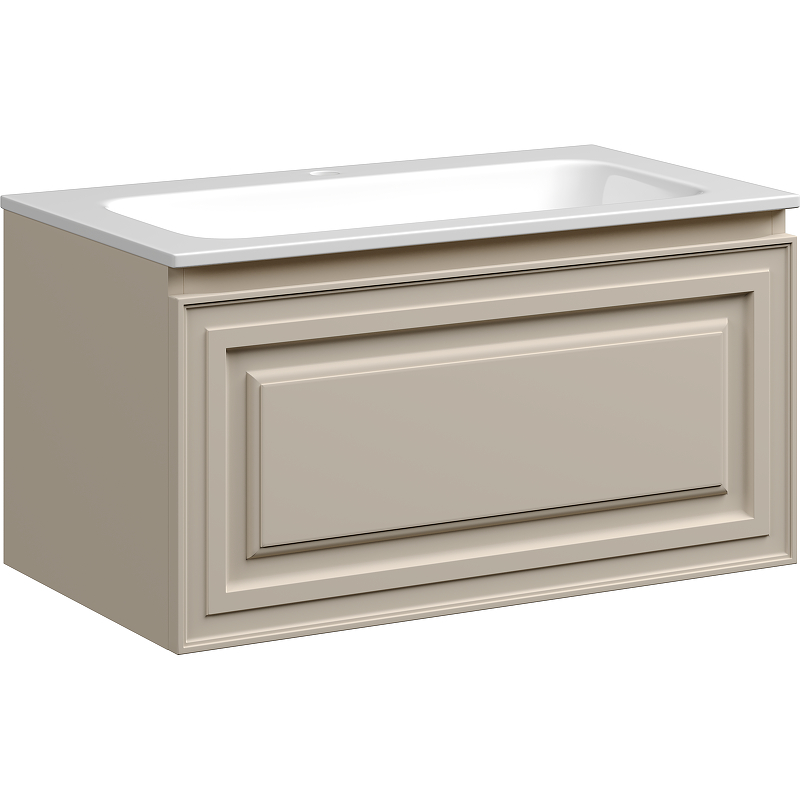 Тумба подвесная SANCOS Very 790х445х406, c одним  ящиком оснащенным доводчиками, Beige Soft , арт.VR80CE