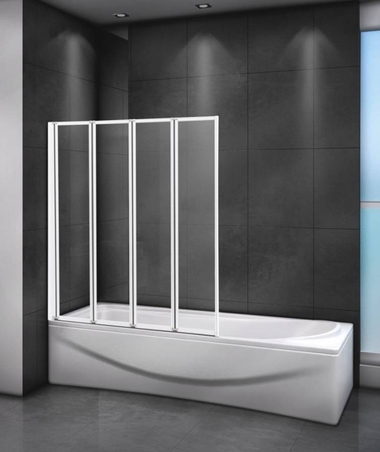 Шторка на ванну RELAX-V-4-80/140-C-Bi Условные размеры, мм:800х1400 Габариты с диапазоном регулировок, мм:(789-801)х1400 