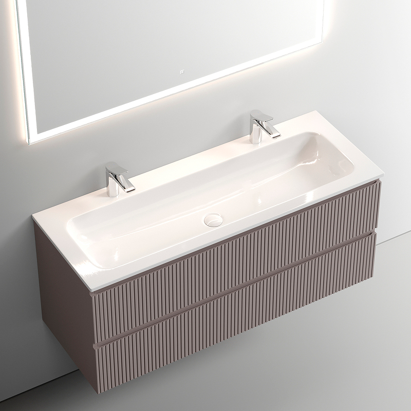 Тумба подвесная SANCOS Snob T 1195х445х500, c двумя ящиками оснащенными доводчиками, Doha Soft, арт.SNT120SM
