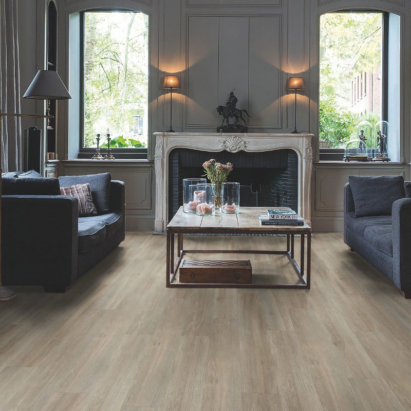 Виниловый ламинат Quick Step LIVYN Balance Glue Plus BAGP 40053 Дуб Серо-бурый Шёлковый