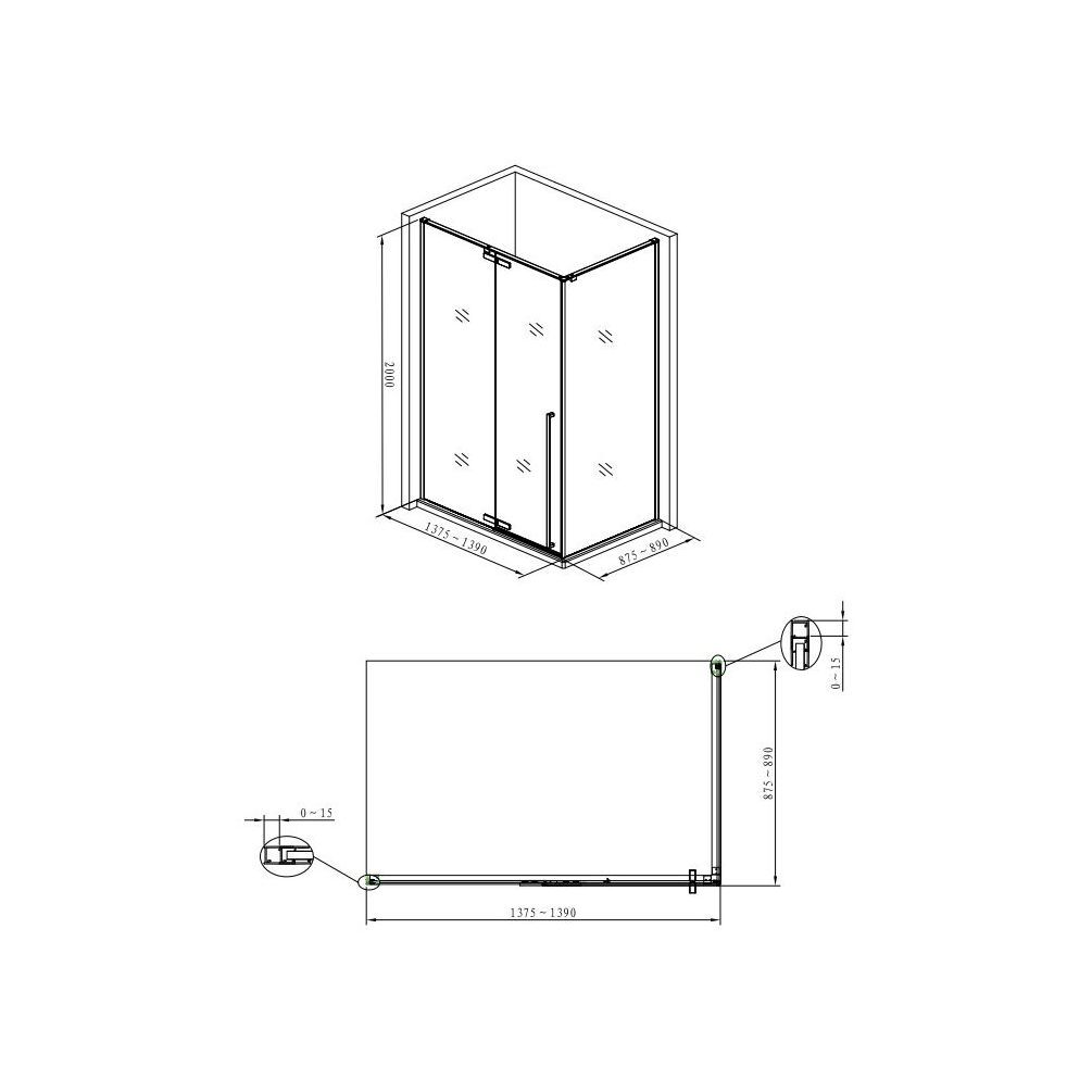 Душевой уголок Allen Brau Fantasy 140x90 3.11004-00 хром