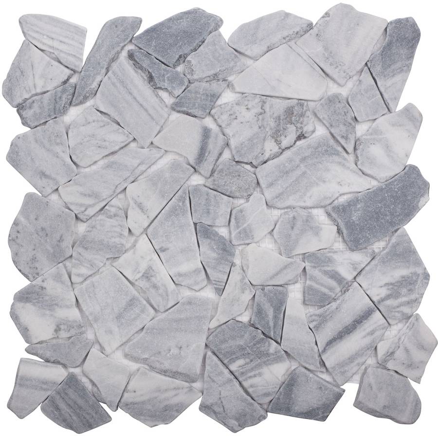 Мозаика натуральный мрамор SPLIT GREY MATT, Broken