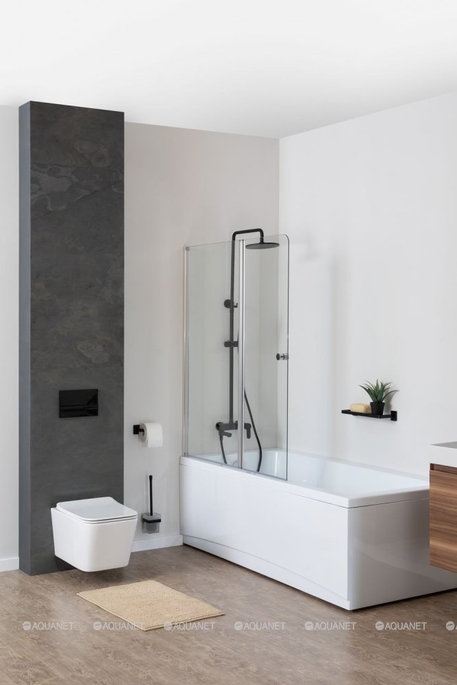 Шторка для ванны Aquanet Alfa 4 NF6222-pivot , прозрачное стекло