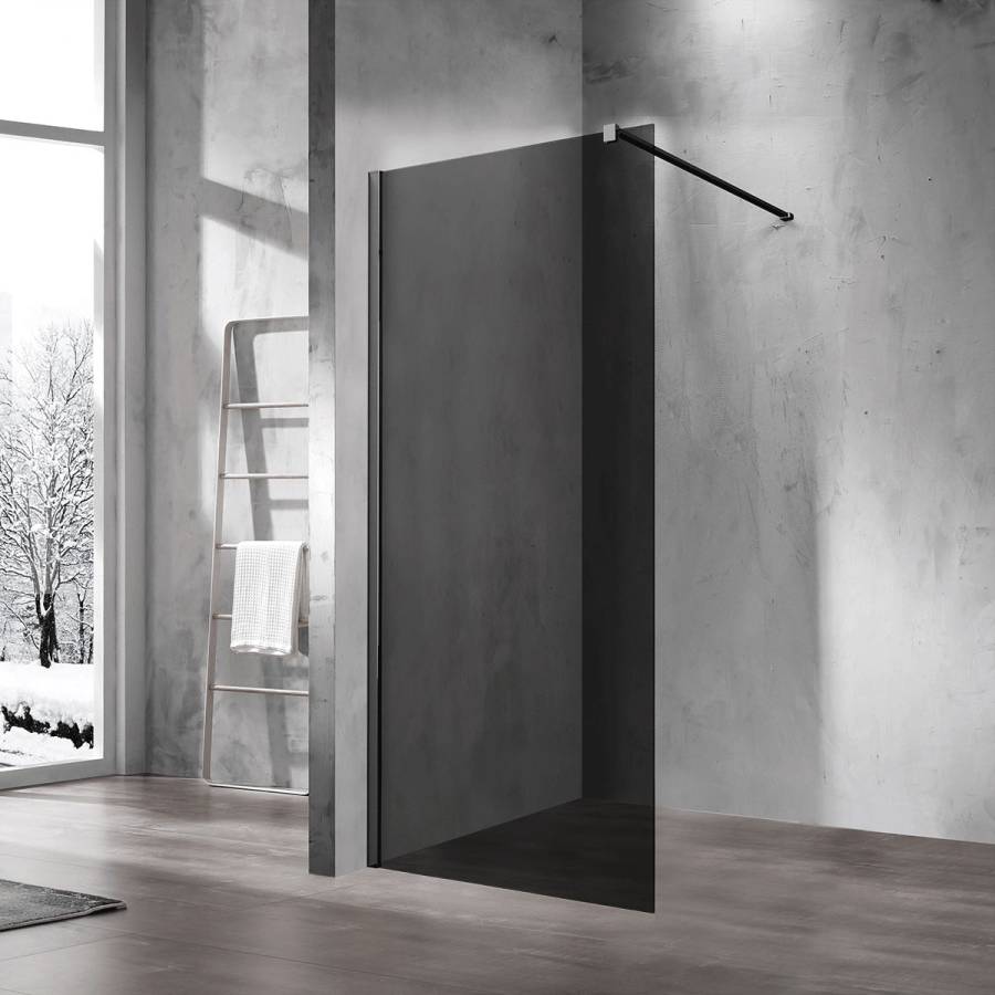 Душевая перегородка Walk-In VSW-1H110CGB, 1100*2000, черный, стекло тонированное