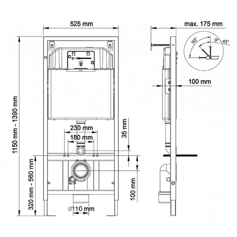 Инсталляция Berges Novum + клавиша смыва F1 белая, 040250