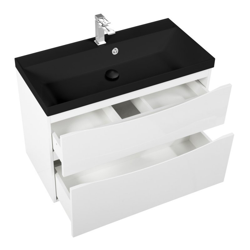 Тумба с раковиной подвесная BelBagno MARINO-H60 90 Bianco Lucido, раковина белая