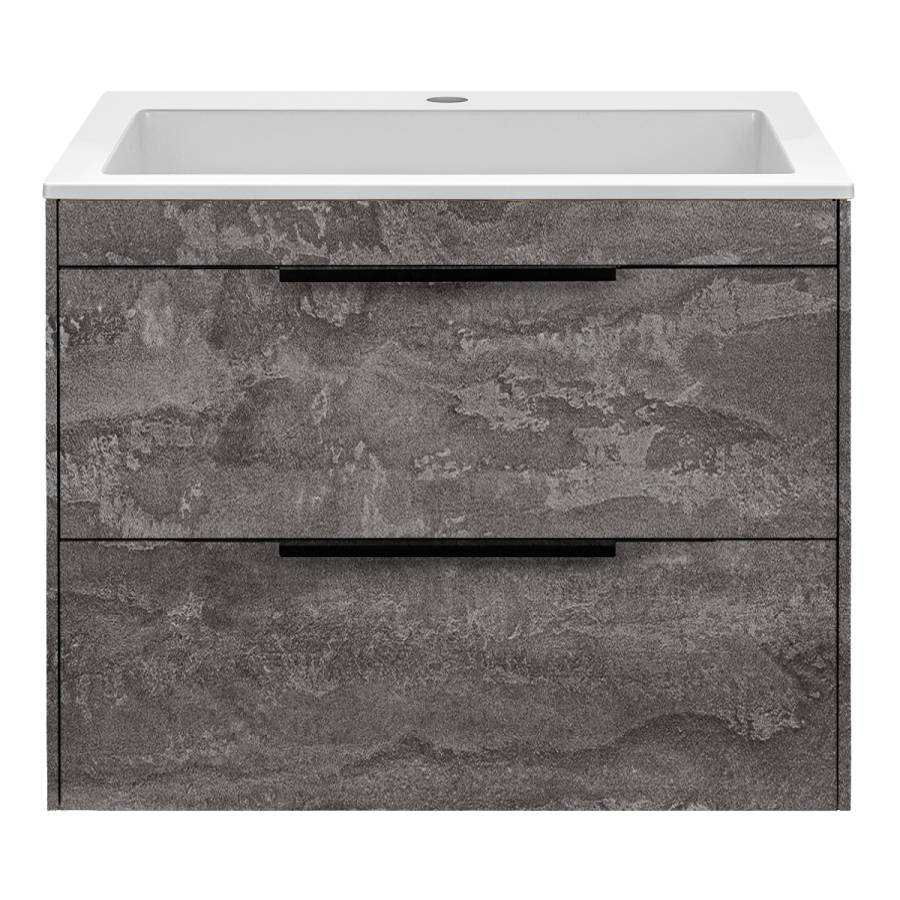 База под раковину Chiara 2D 600 подвесная, 2 выкатных ящика soft-close, G.Stone