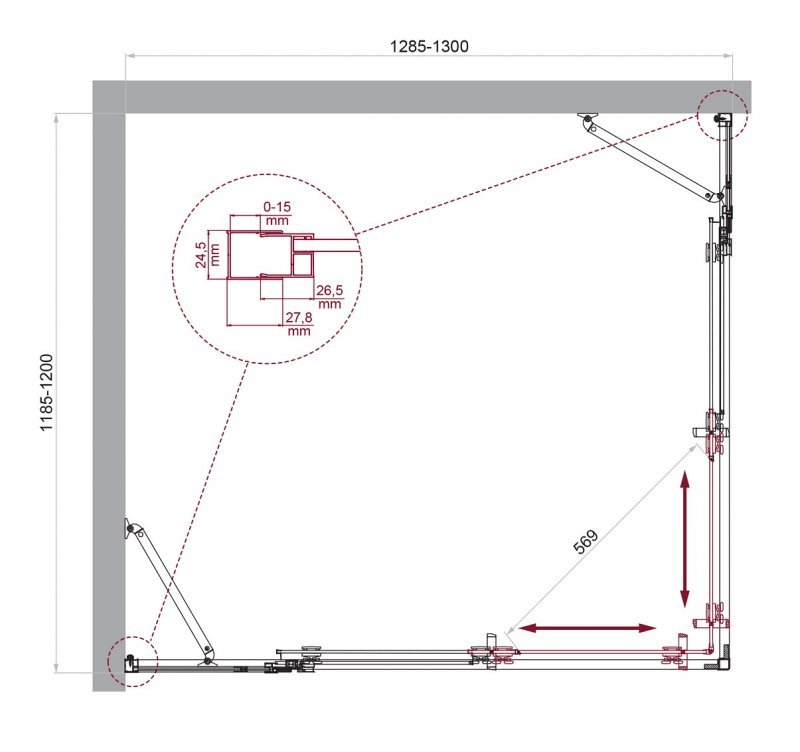 Душевой уголок BELBAGNO LUCE-AH-22