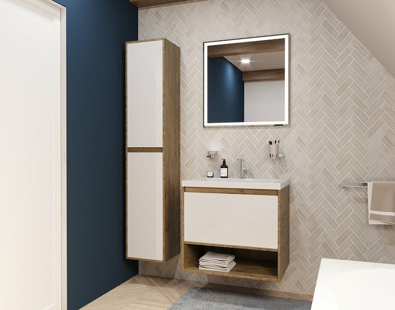 Комплект мебели Monaco Wood 600х480 подвесной 1 ящик (ШхГхВ) 598х476х607