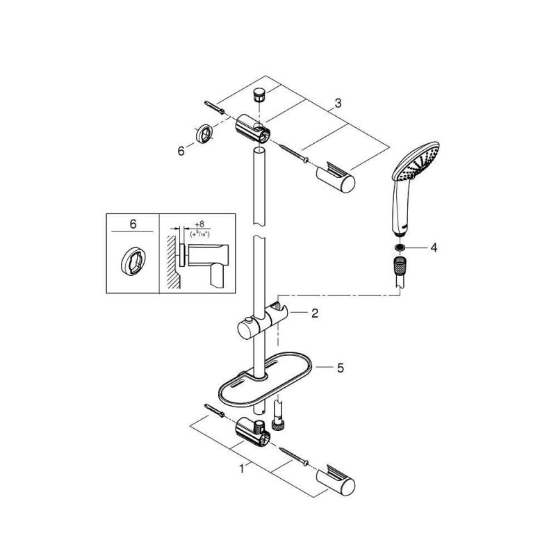 Душевой гарнитур Grohe Euphoria Champagne 27227001 хром