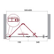 Душевая дверь BelBagno ALBANO-BS-12-60-C-Cr
