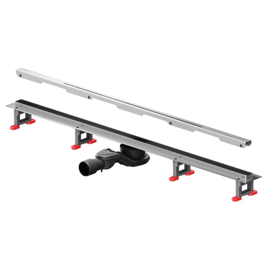 W01SC-S11-100-05SB MasterFlow Трап для душа линейный универс затвор Slim line 100см цвет сталь мат