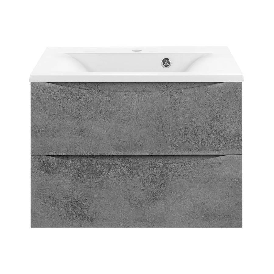 База под раковину Mia 650 подвесная, 2 выкатных ящика soft close, Beton