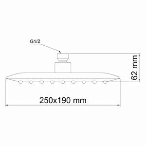 A031 Верхняя душевая насадка Wasserkraft