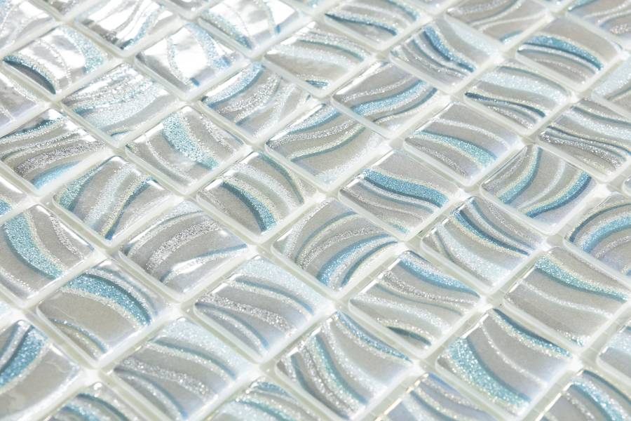 Стеклянная мозаика 7804 Glitter Grey 25x25, Glitter